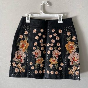 Free People Leather Skirt